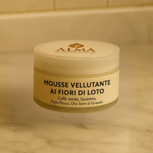 mousse vellutante ai fiori di loto